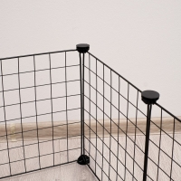 Вольер 12 секций, металлический, 105 х 105 х 35 см, (35 х 35 см звено), чёрный