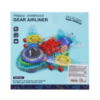 Самолет &laquo;Шестерёнки&raquo;, свет и звук, работает от батареек