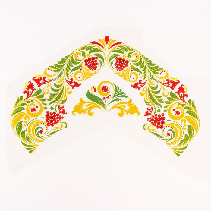 Термотрансфер &laquo;Хохлома рябина&raquo;, набор 10 шт.