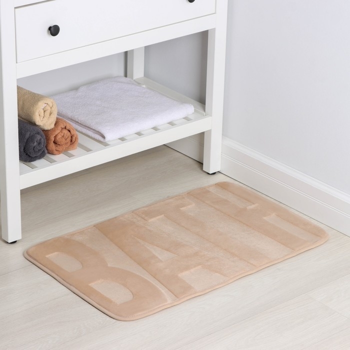 Коврик для ванной и туалета SAVANNA &laquo;Bath&raquo;, 50&times;80 см, цвет бежевый