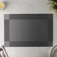 Салфетка сервировочная на стол Доляна &laquo;Шахматы&raquo;, 45&times;30 см, цвет серебристый