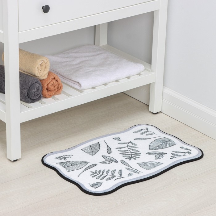 Коврик для дома Доляна &laquo;Ливьен&raquo;, 40&times;60 см, цвет серый