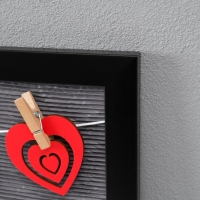 Фоторамка пластик на 3 фото 9х13 см "Я согласна" с прищепками, чёрная 40х30х1,5 см