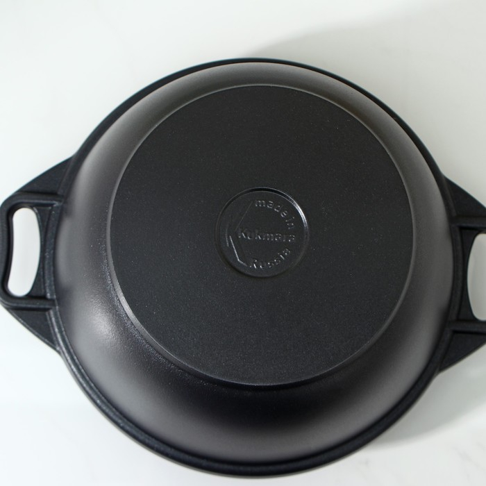 Казан &laquo;Традиция&raquo;, 3 л, крышка-сковорода, литые ручки, антипригарное покрытие, цвет чёрный