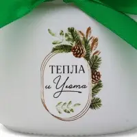 Ароматическая свеча в матовом стакане &laquo;С Новым годом&raquo;, аромат хвойный лес