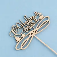 Топпер Дарим Красиво &laquo;С Новым Годом с вензелями&raquo;, золотой, 11&times;7 см