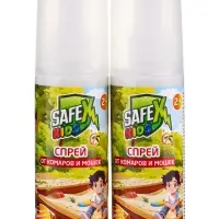 Спрей от комаров и мошек "Safex KIDS", 100 мл 2 штуки