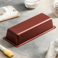 Противень &laquo;Забава&raquo;, 30&times;11 см, h=6,5 см, антипригарное покрытие, цвет бордовый