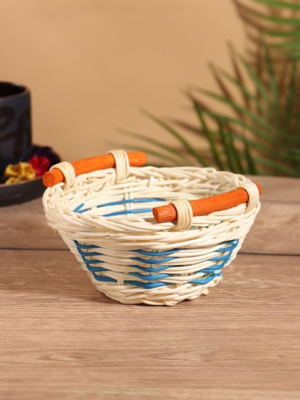 Корзина плетеная 15x15x8 см, ротанг