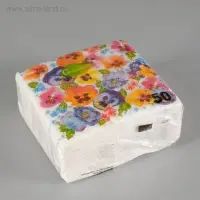 Салфетки бумажные &laquo;Гармония цвета. Анютины глазки&raquo;, 50 шт.