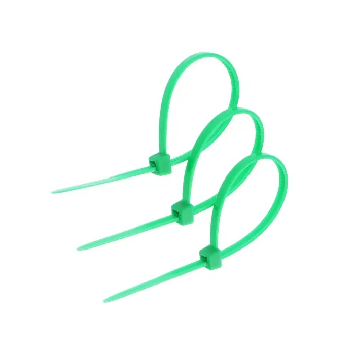 Хомут нейлоновый для стяжки, ТУНДРА, 2.5&times;100 мм, зеленый, 25 шт.
