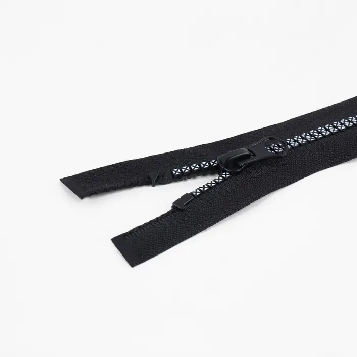 Молния &laquo;Трактор&raquo;, №5, разъёмная, замок автомат, 60 см, чёрная, белая