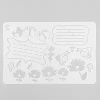 Трафарет "Пчелки в саду" со строчками 17.4х26 см