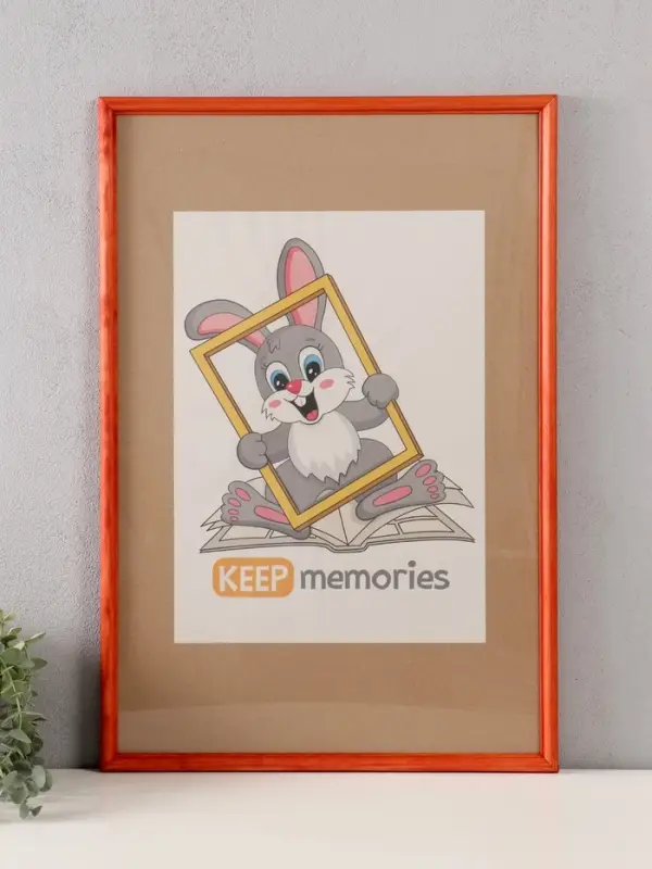 Фоторамка дерево 40х60 см, махагон №1 (пластиковый экран)