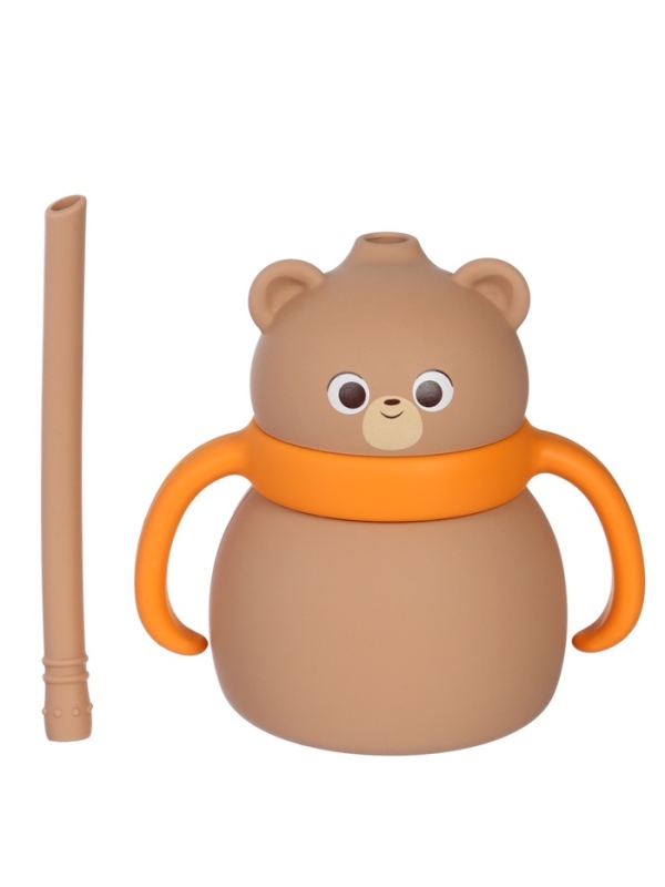 Крошка я, силиконовый поильник, серия мишка, коричневый SL-07274