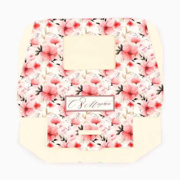 Коробка складная &laquo;С 8 Марта!&raquo;, 10 х 8 х 3.5 см