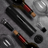 Набор сомелье электрический Luazon LSH-04, пробка, аэратор, штопор, от батареек 4хАА, пластик