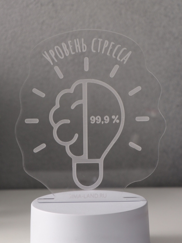 Светильник "Уровень стресса 99,9%" LED RGB от сети RISALUX 9,5х12,8х14,9 см
