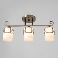 Люстра "Кипр" 3х40Вт Е27 латунь/черный 52х26х26см