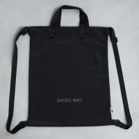Мешок для обуви, чёрный, два вида ручек, текстиль 30&times;40 см