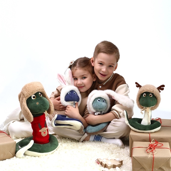 Новый год! Мягкая игрушка &laquo;Змей Бэмби&raquo;, 20 см, цвет зелёный