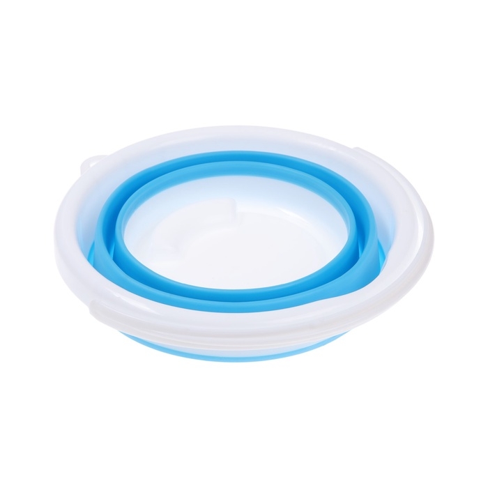 Портативная мини-стиральная машина LWM-02 с ведром 5 л, складная, голубая