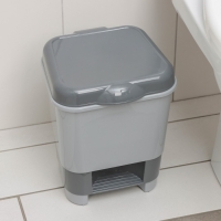 Контейнер для мусора с педалью, 8 л, 24&times;25,5&times;29,5 см, цвет серый