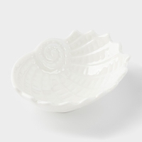 Блюдо керамическое &laquo;Ракушка&raquo;, 9&times;7&times;3 см, цвет белый