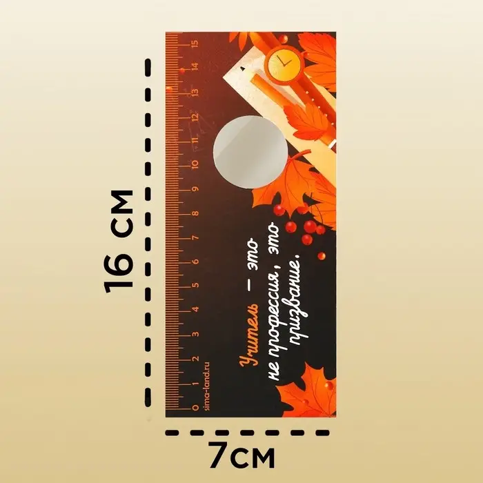 Закладка-лупа &laquo;Учителю: Спасибо за знания&raquo; 3-кратное увеличение