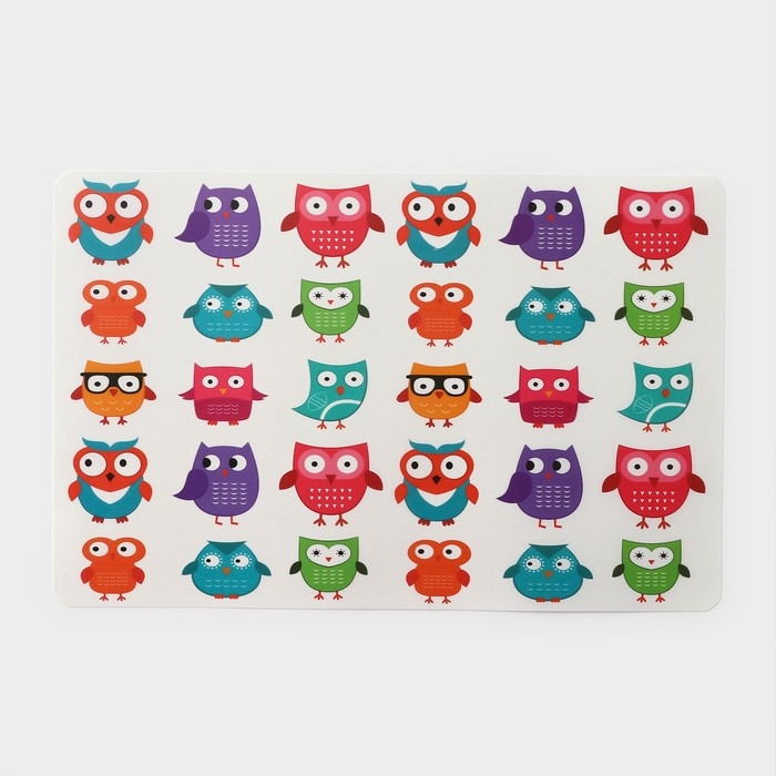 Салфетка сервировочная на стол &laquo;Совы&raquo;, 42&times;27 см