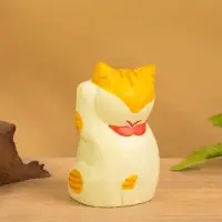 Сувенир &laquo;Кошка Неко&raquo;, 6&times;6&times;11 см, дерево, оранжевый