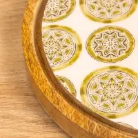 Блюдо сервировочное с крышкой 24х24х13 см, дерево, стекло