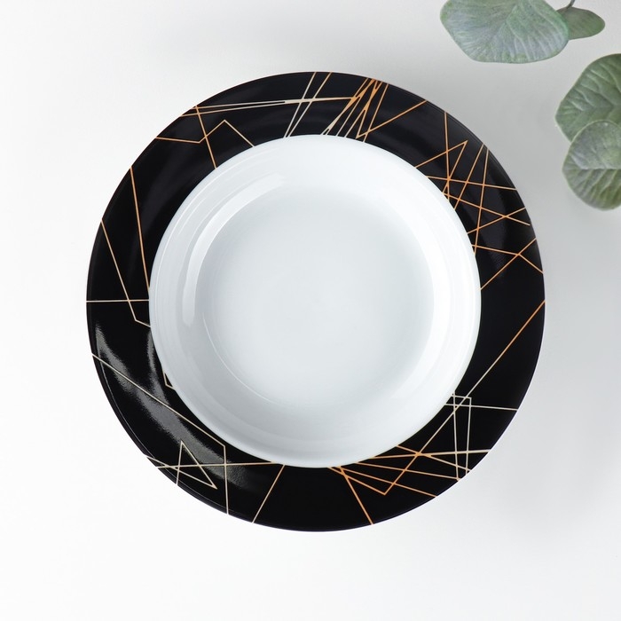 Тарелка керамическая глубокая Доляна &laquo;Кассиопея&raquo;, 300 мл, d=21 см