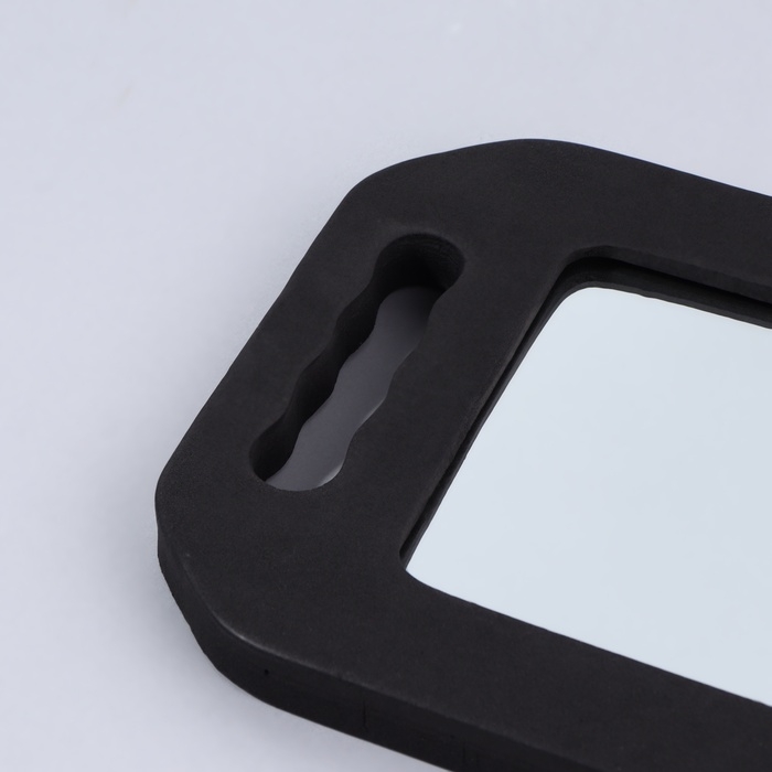 Зеркало с ручками, зеркальная поверхность 10,5 &times; 14 см, цвет чёрный