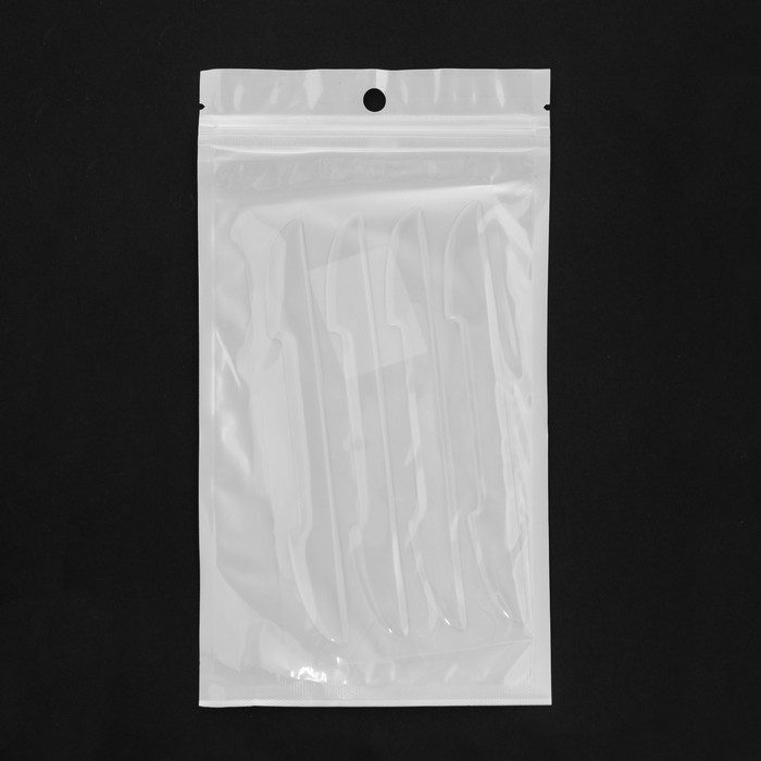 Накладка на двери, 15&times;1,7 см, противоударная, прозрачная, набор 4 шт