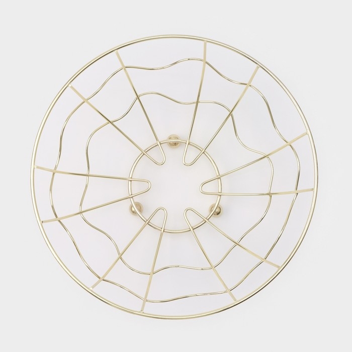 Фруктовница Доляна &laquo;Солнце&raquo;, 23&times;23&times;9 см, цвет золотой