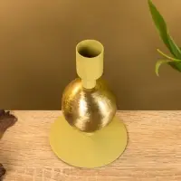 Подсвечник на 1 свечу текстурный "Олива" с 1 сферой 7,5х7,5х11,5 см