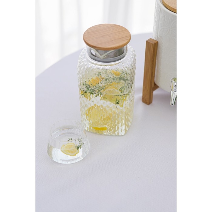 Кувшин стеклянный с бамбуковой крышкой BellaTenero &laquo;Эко&raquo;, 1,5 л