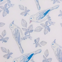 Блюдо "Синие птицы" дерево манго 25х25х4,5 см