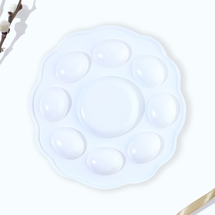 Пасхальная подставка на 8 яиц и кулич &laquo;Верба&raquo; на пасху, 24 х 25 см.