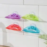 Мыльница настенная на присоске, 11&times;7&times;4 см, цвет МИКС