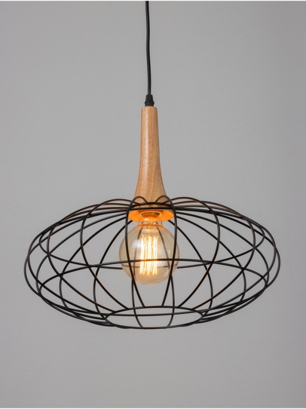 Светильник "Чикаго" 1х40Вт Е27 черный/коричневый 39х39х35(135)см