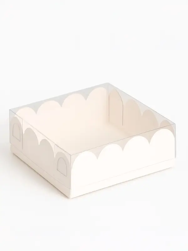 Коробка для печенья, белая, 9&times;9&times;3 см