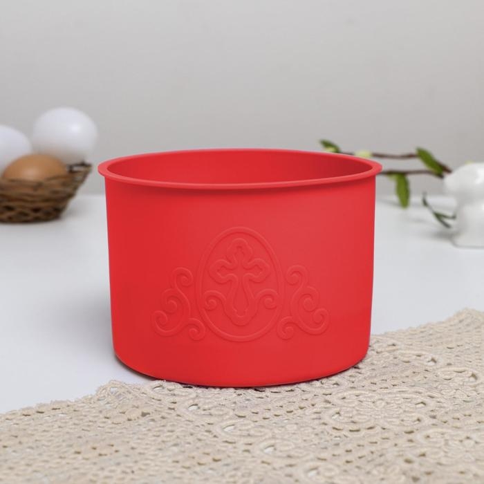 Набор силиконовых форм для выпечки на пасху &laquo;ХВ&raquo; красные, 3 шт.