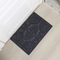 Коврик влаговпитывающий придверный без окантовки Доляна &laquo;Восточная сказка&raquo;, 40&times;60 см, цвет серый