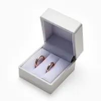 Футляр с подсветкой для 2 колец "Романтика",6*6*5 см, цвет белый