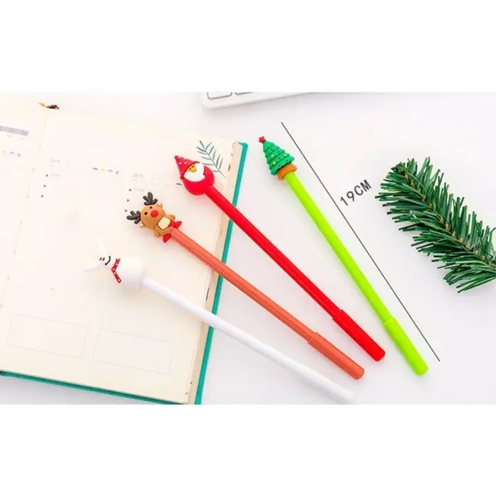 Ручка - прикол гелевая Calligrata &laquo;Новый год&raquo;, неавтоматическая, чёрные чернила, 0.38 мм, штрихкод на штуке, подарочная, МИКС