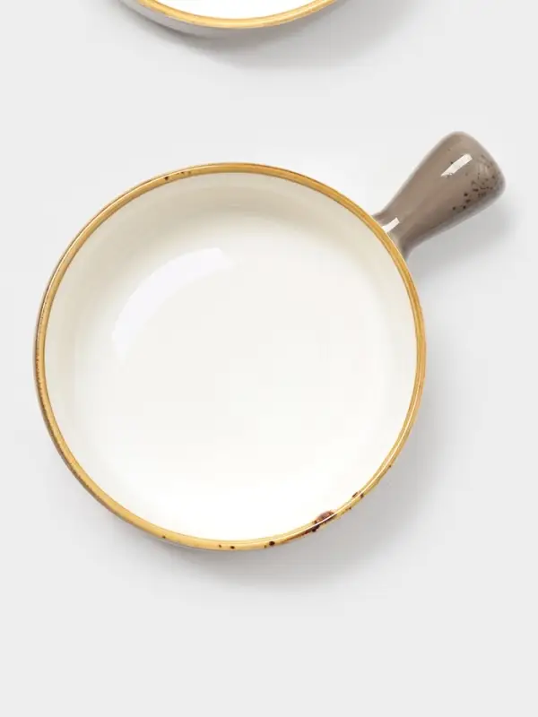 Кокотницы Magistro &laquo;Церера&raquo;, набор 2 шт., 500 мл, d=15 см, фарфор, коричневые