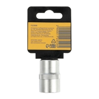 Головка торцевая шестигранная ТУНДРА, под квадрат 1/2", 18 мм, CrV