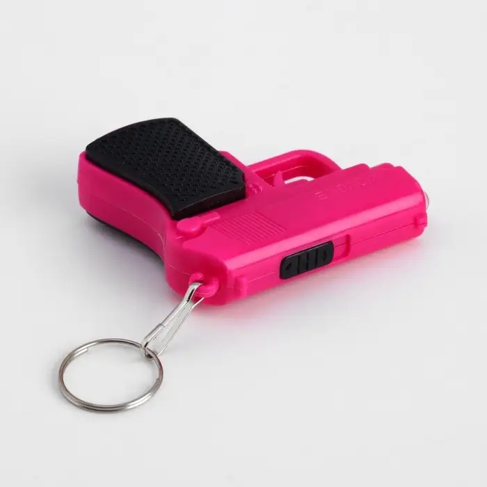 Фонарик брелок для ключей на кольце &laquo;Пистолет&raquo;, 3&times;AG3, МИКС